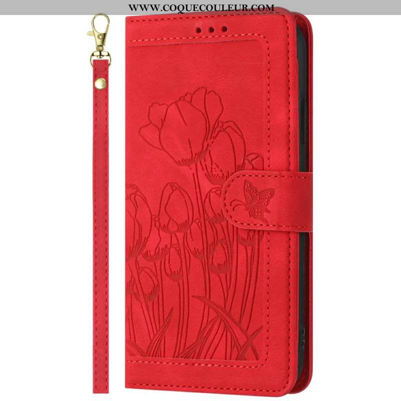 Housse Samsung Galaxy S25 Plus 5G Effet Daim Florale