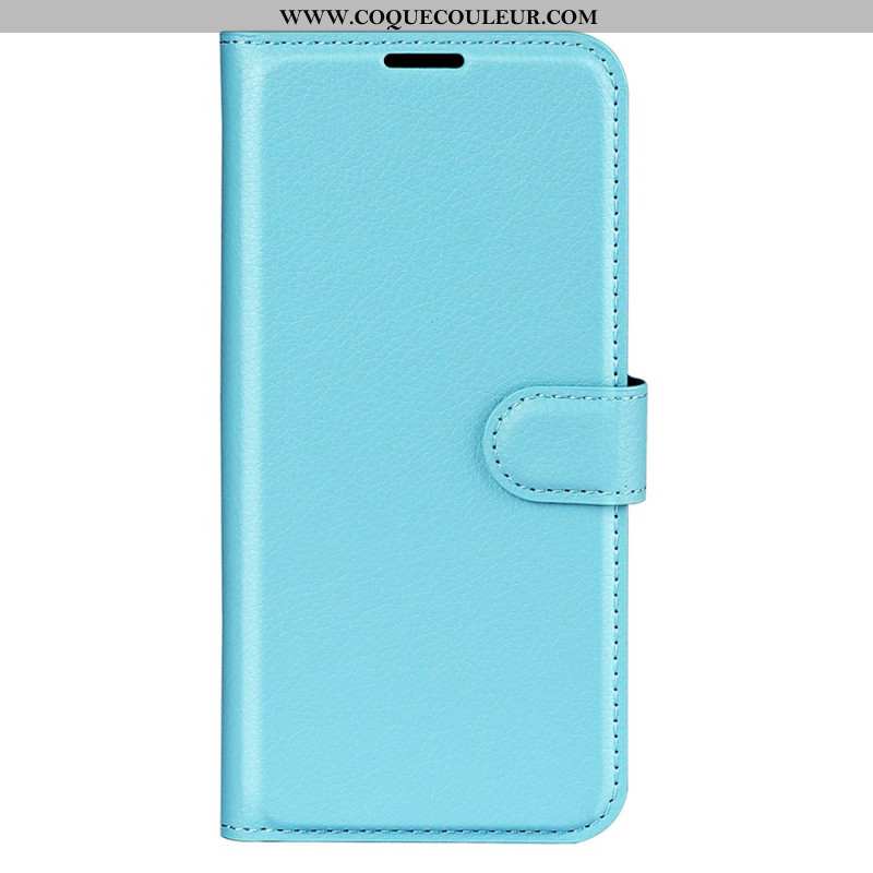 Housse Samsung Galaxy S25 Plus 5G Simili Cuir Litchi Classique