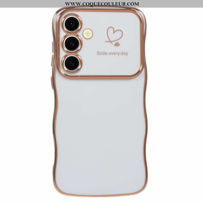 Coque Samsung Galaxy S25 Plus 5G Cœur et Bords Ondulé