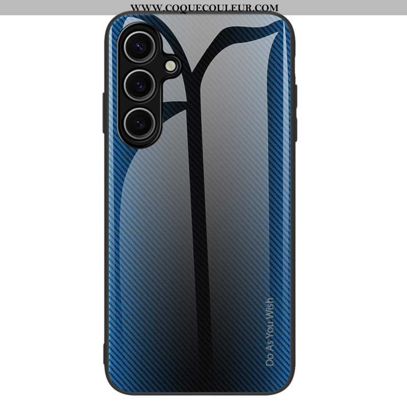 Coque Samsung Galaxy S25 Plus 5G Verre Trempé Fibre Carbone