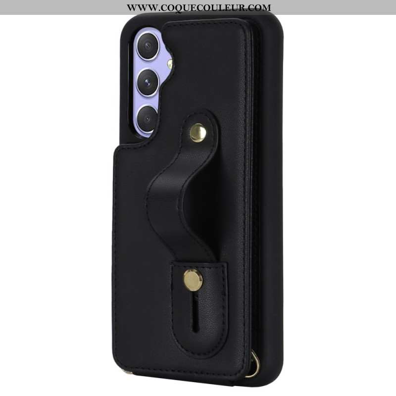 Coque Samsung Galaxy S25 Plus 5G Porte-Cartes et Sangle