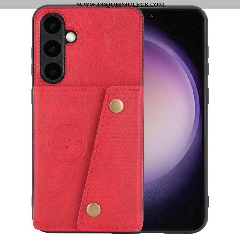 Coque Samsung Galaxy S25 Plus 5G Simili Cuir Porte-Cartes