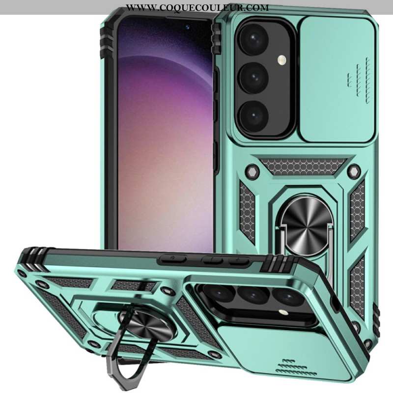 Coque Samsung Galaxy S25 Plus 5G Classique Anneau-Support et Protecteur Objectif