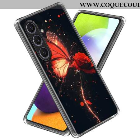 Coque Samsung Galaxy S25 Plus 5G Papillon Rouge