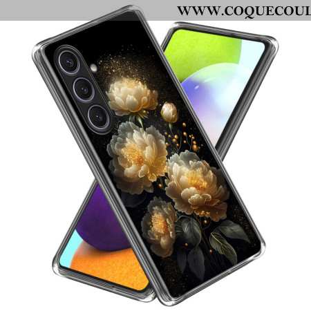Coque Samsung Galaxy S25 Plus 5G Pivoines Dorées