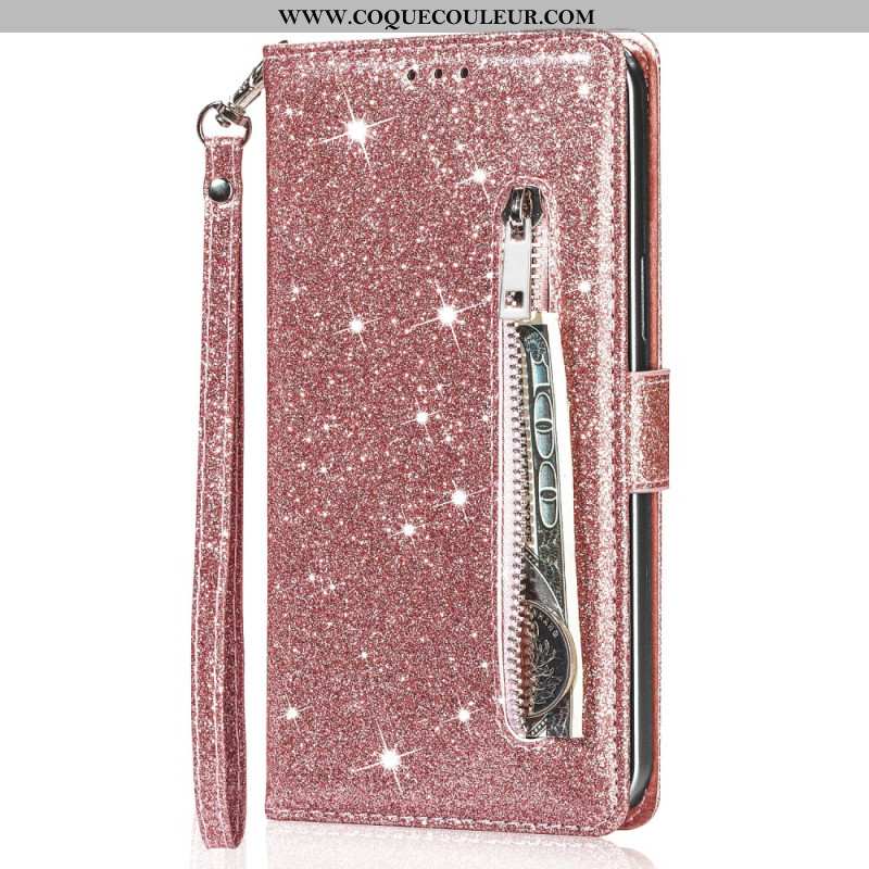 Housse Samsung Galaxy S25 Plus 5G Porte-Monnaie Paillettes