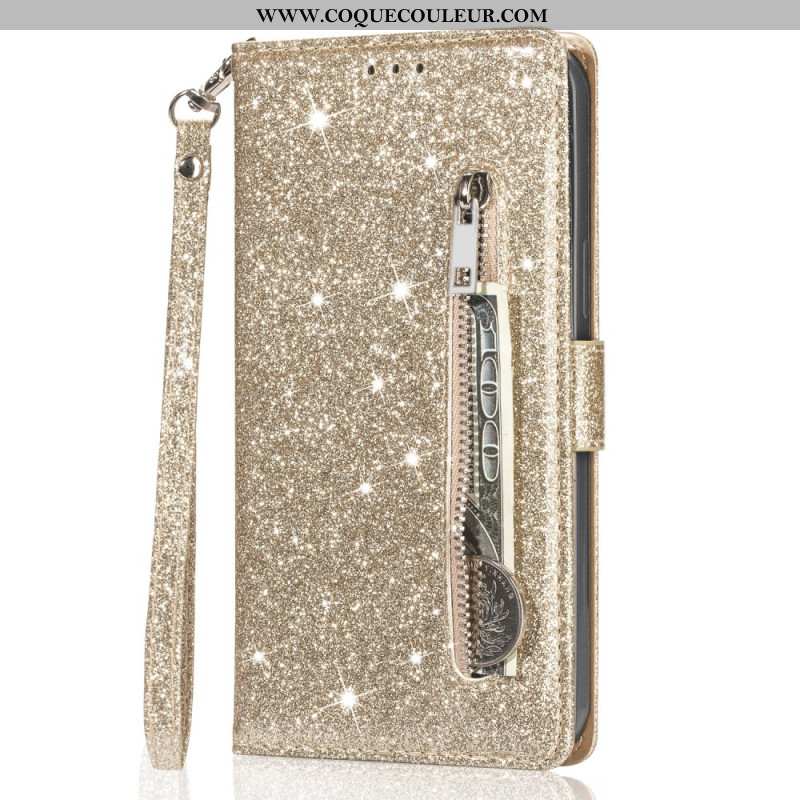 Housse Samsung Galaxy S25 Plus 5G Porte-Monnaie Paillettes