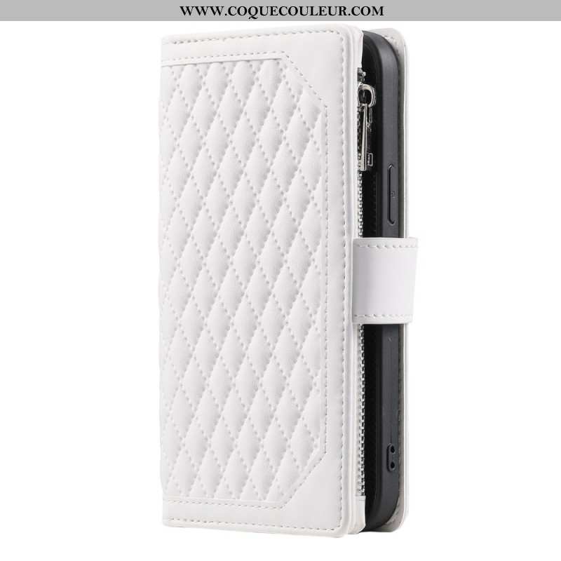 Housse Samsung Galaxy S25 Plus 5G Portefeuille Matelassé