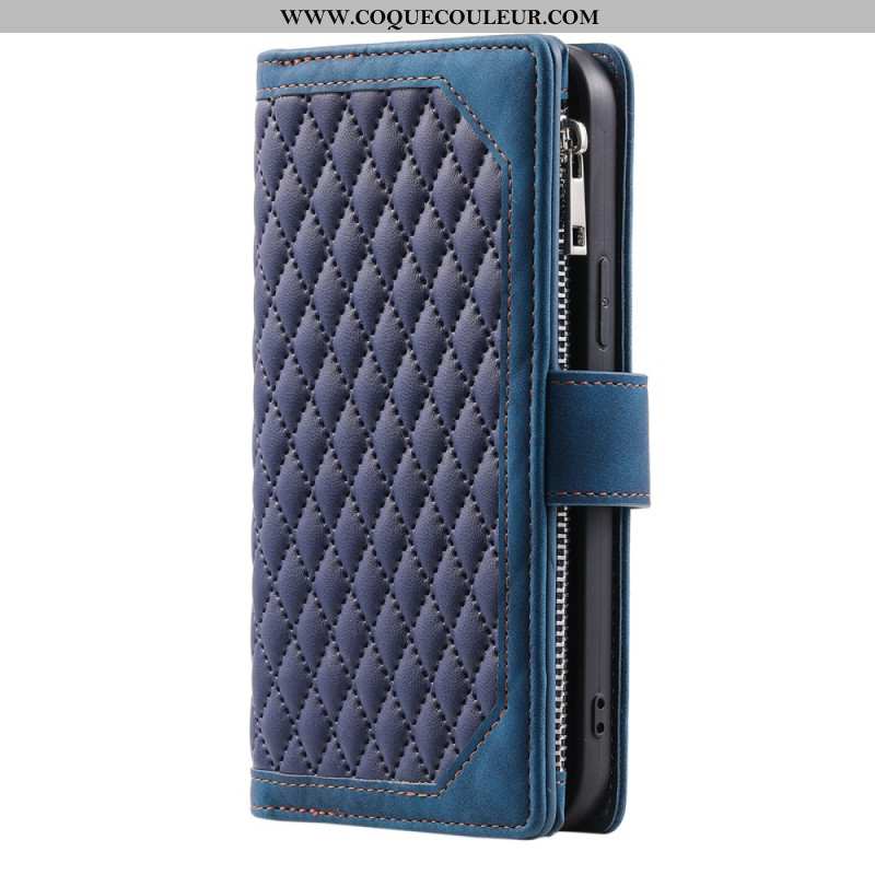 Housse Samsung Galaxy S25 Plus 5G Portefeuille Matelassé