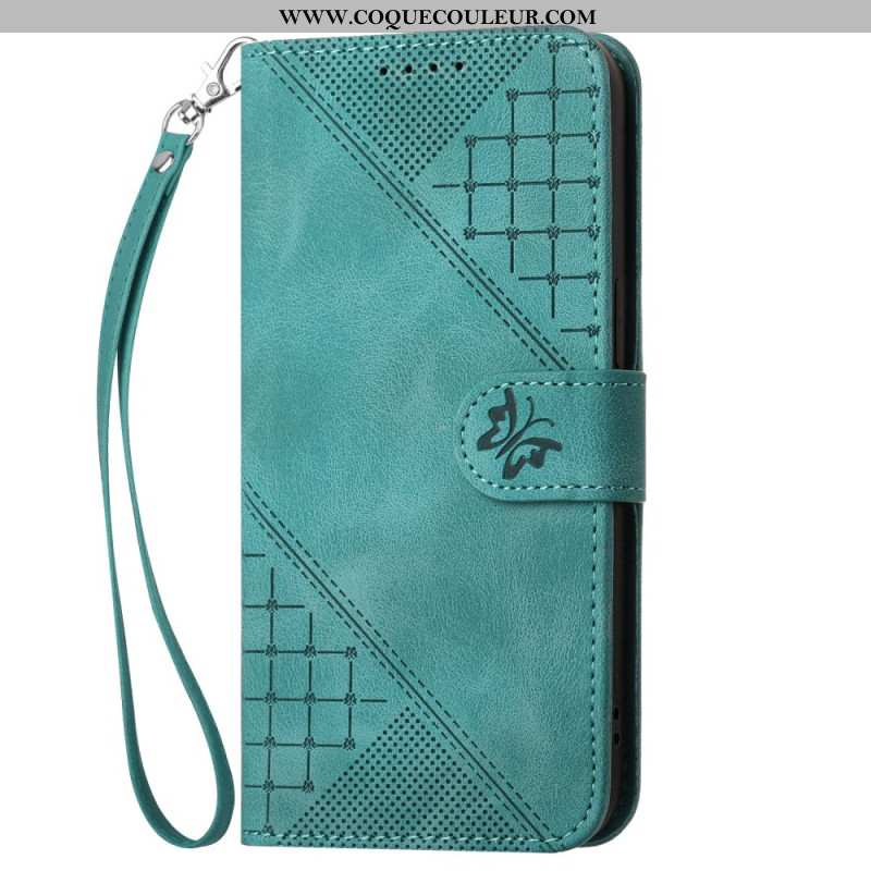 Housse Samsung Galaxy S25 Plus 5G Géométrie à Lanière