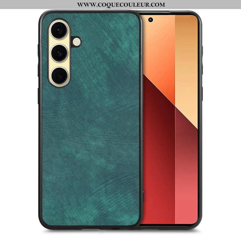 Coque Samsung Galaxy S25 Plus 5G Style Cuir Rétro