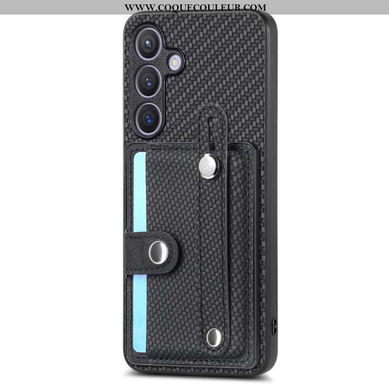 Coque Samsung Galaxy S25 Plus 5G Sangle et Porte-Cartes