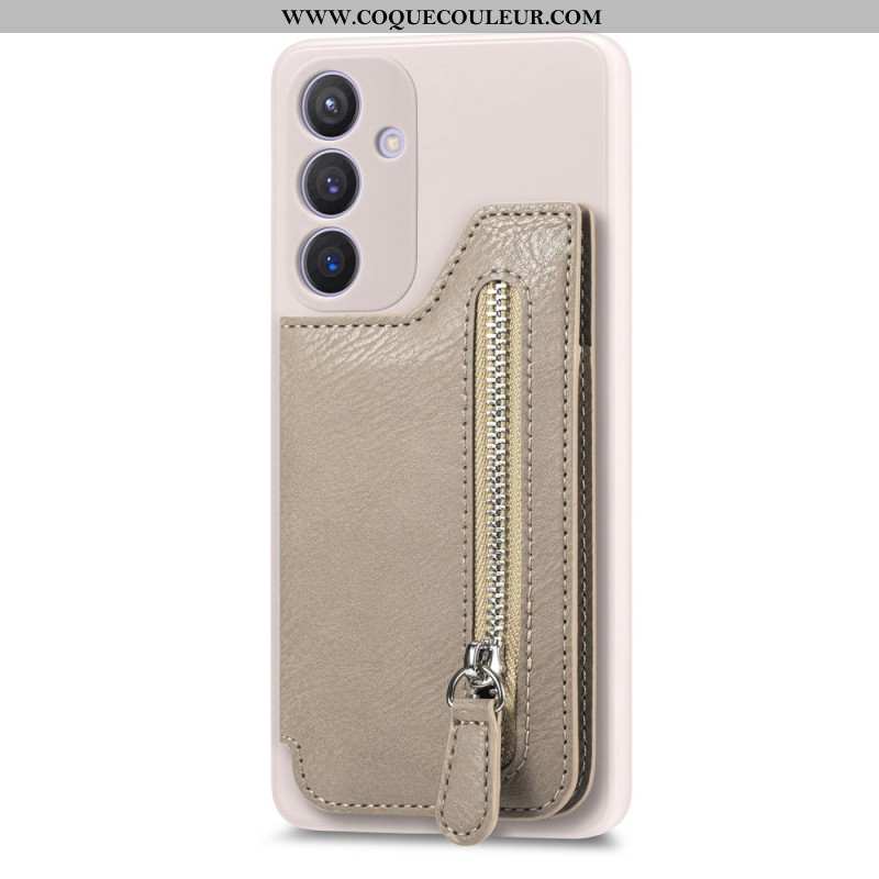 Coque Samsung Galaxy S25 Plus 5G Portefeuille à Fermeture Éclair