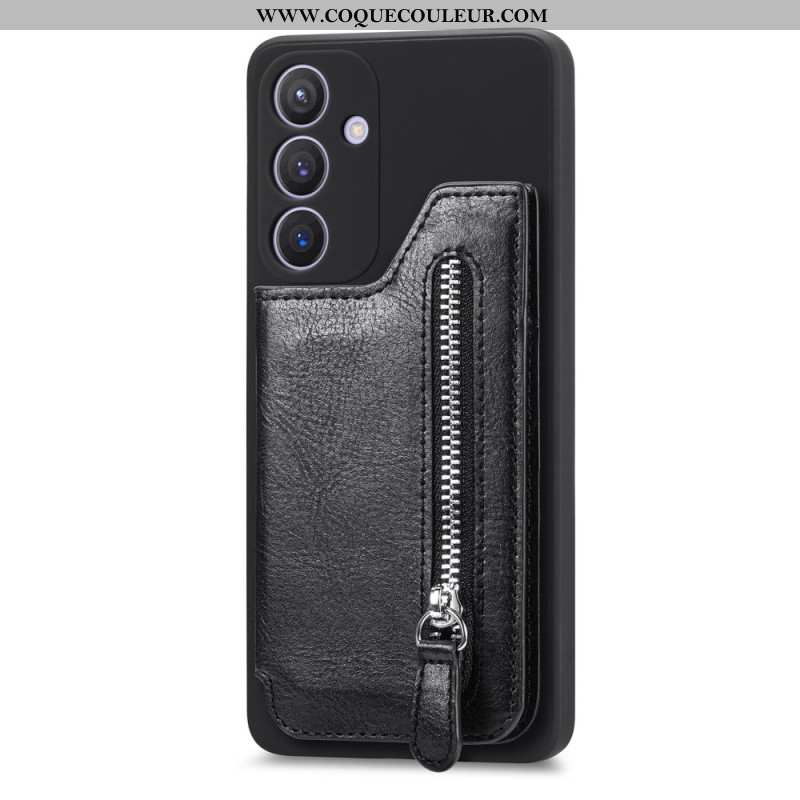 Coque Samsung Galaxy S25 Plus 5G Portefeuille à Fermeture Éclair