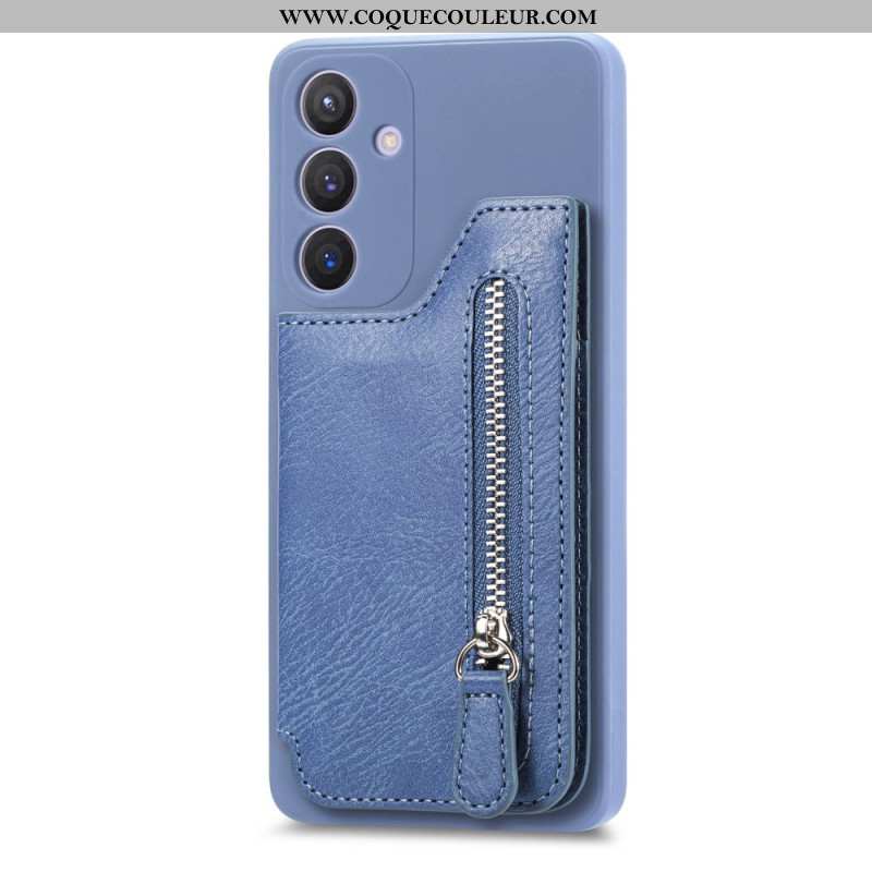 Coque Samsung Galaxy S25 Plus 5G Portefeuille à Fermeture Éclair
