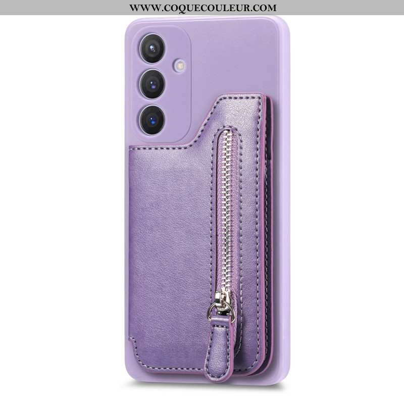Coque Samsung Galaxy S25 Plus 5G Portefeuille à Fermeture Éclair