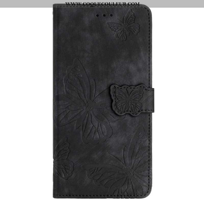 Housse Samsung Galaxy S25 Ultra 5G Effet Daim Papillons