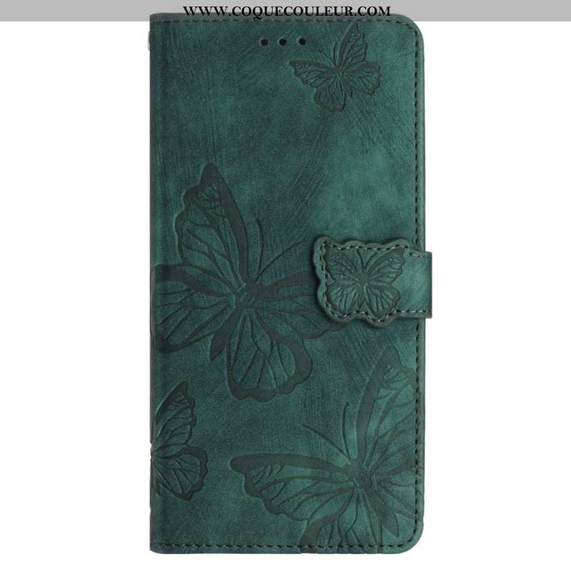 Housse Samsung Galaxy S25 Ultra 5G Effet Daim Papillons