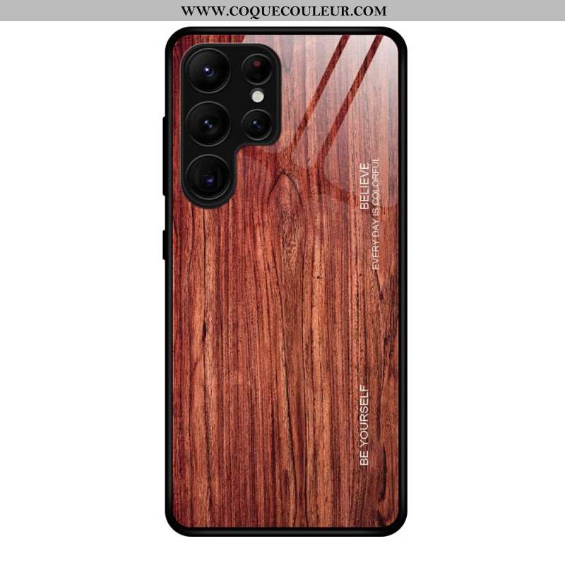 Coque Samsung Galaxy S25 Ultra 5G Verre Trempé Bois