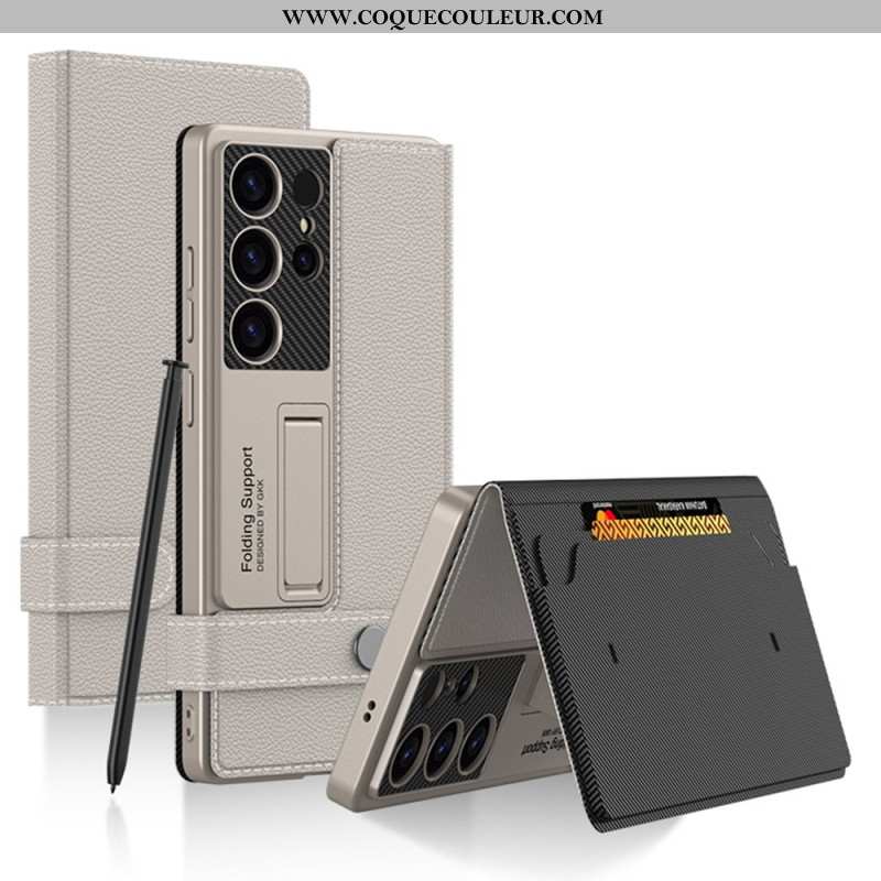 Coque Samsung Galaxy S25 Ultra avec Porte-Cartes et Support GKK