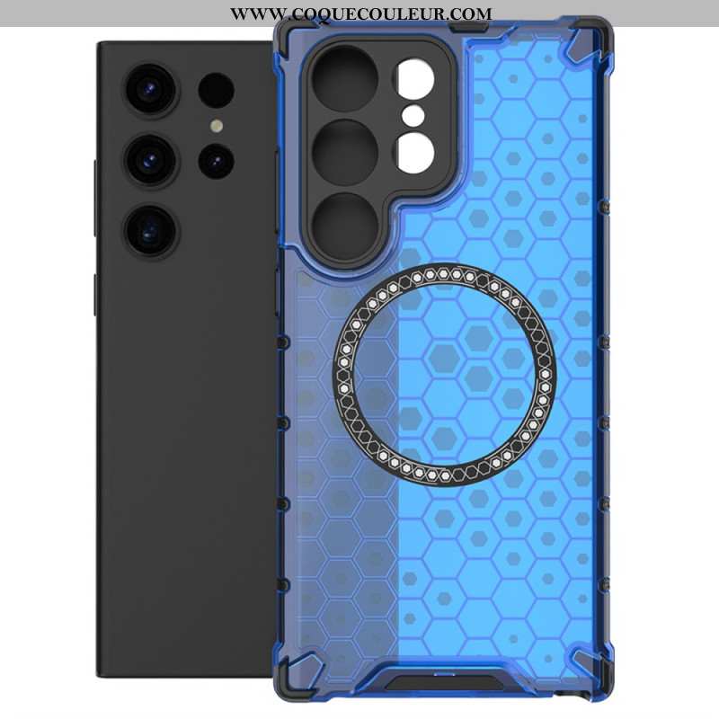 Coque Samsung Galaxy S25 Ultra 5G Compatible MagSafe Nid d'Abeille