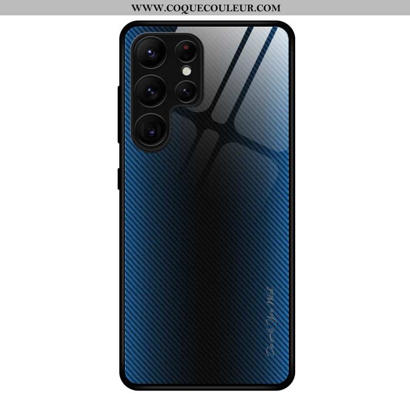 Coque Samsung Galaxy S25 Ultra 5G Verre Trempé Fibre Carbone