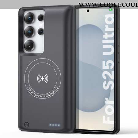 Coque Batterie 10000mAh pour Samsung Galaxy S25 Ultra Chargeur avec Fixation Magnétique