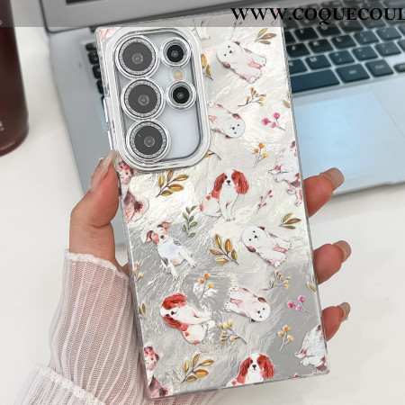 Coque Samsung Galaxy S25 Ultra 5G Motif avec Film Protecteur d'Objectif