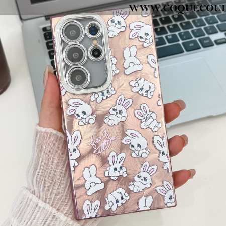 Coque Samsung Galaxy S25 Ultra 5G Lapins Fun avec Film de Protection d'Objectif