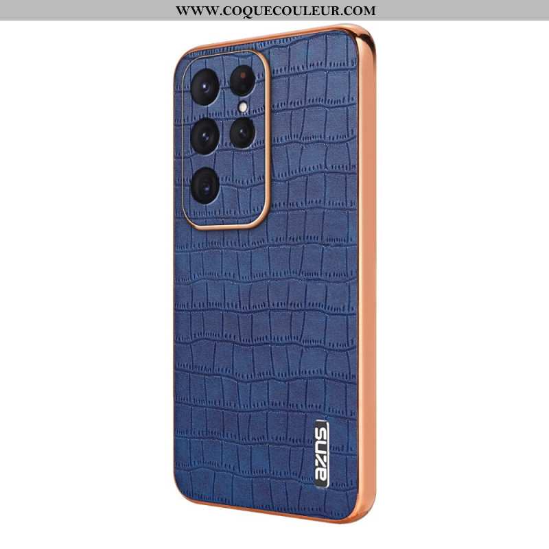 Coque Samsung Galaxy S25 Ultra 5G Effet Crocodile AZNS