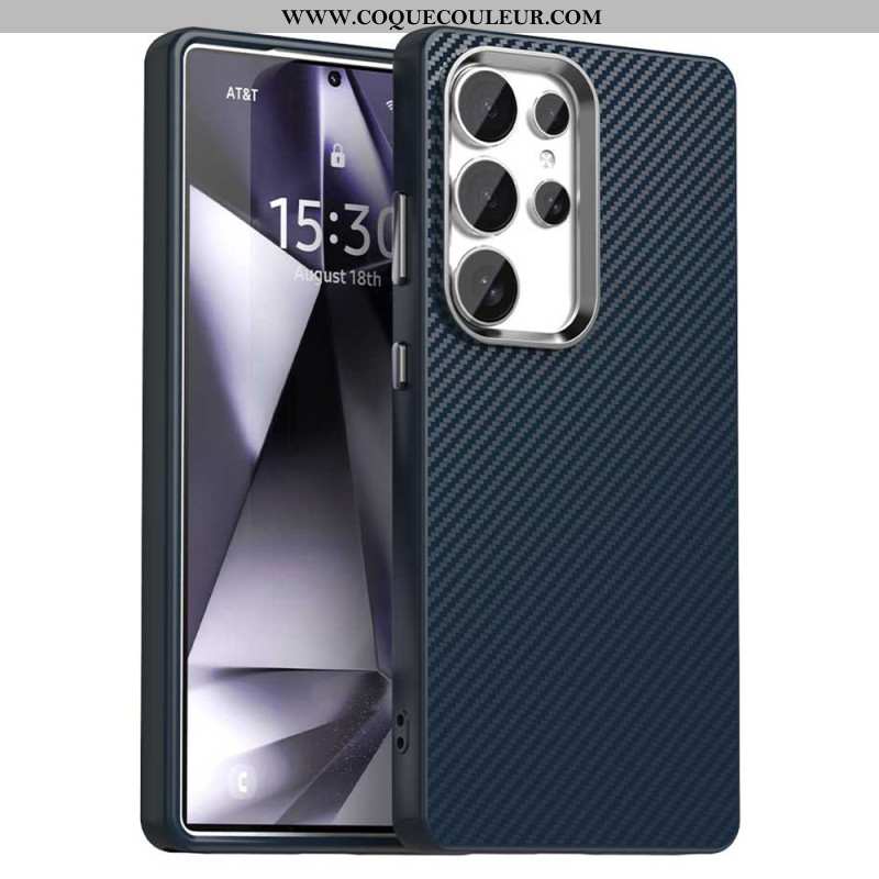 Coque Samsung Galaxy S25 Ultra 5G Texture Fibre Carbone