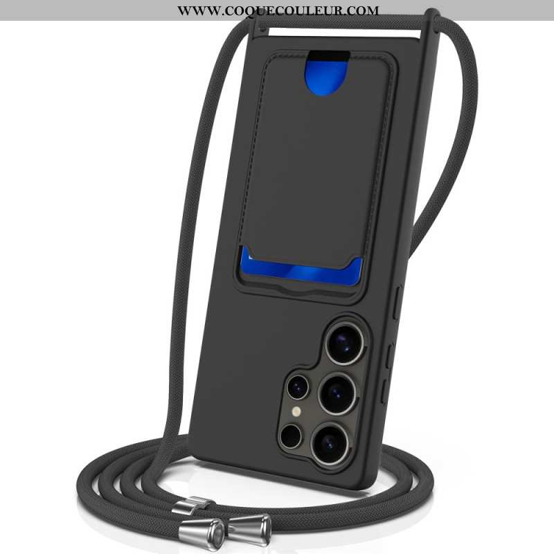 Coque à Cordon Samsung Galaxy S25 Ultra 5G Porte-Cartes