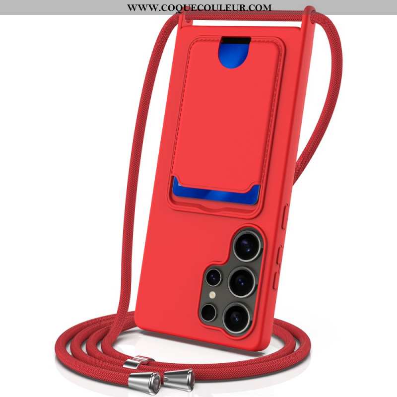 Coque à Cordon Samsung Galaxy S25 Ultra 5G Porte-Cartes