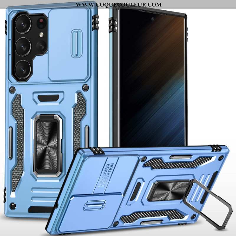 Coque Samsung Galaxy S25 Ultra 5G Support et Protection d'Objectif