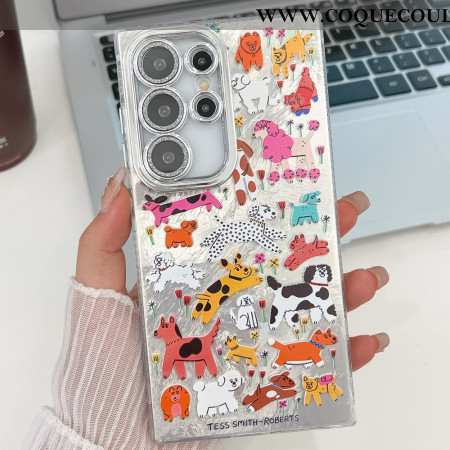 Coque Samsung Galaxy S25 Ultra 5G Animaux Fun avec Film Protecteur pour Objectif