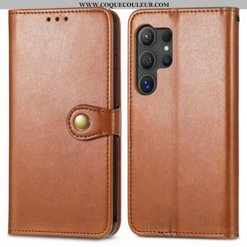 Housse Samsung Galaxy S25 Ultra 5G Fermoir Doré