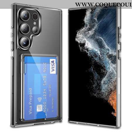 Coque Samsung Galaxy S25 Ultra 5G Transparent avec Porte-Cartes