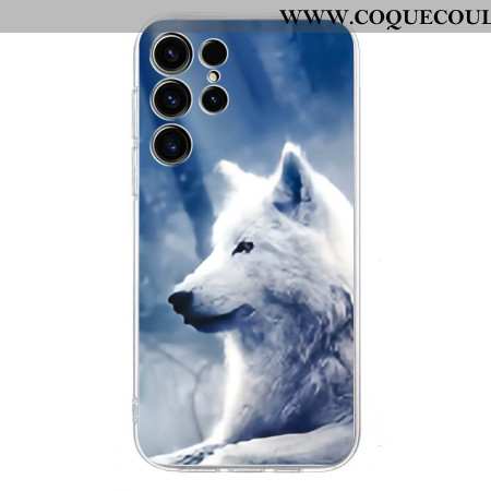 Coque Samsung Galaxy S25 Ultra 5G Loup Blanc