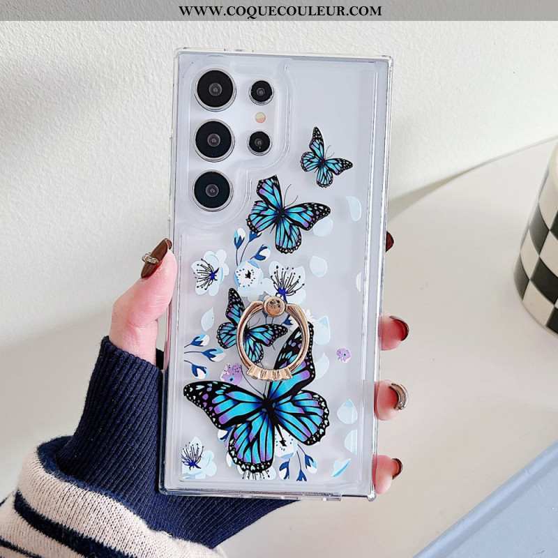Coque Samsung Galaxy S25 Ultra 5G Support Anneau à Motif
