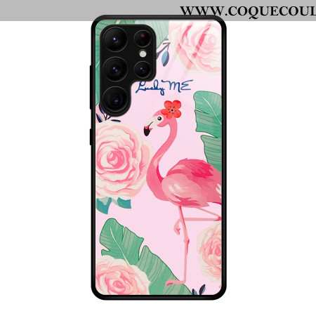 Coque Samsung Galaxy S25 Ultra 5G Verre Trempé Flamant Rose