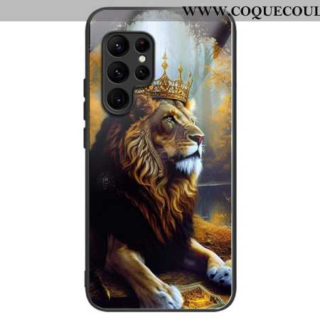 Coque Samsung Galaxy S25 Ultra 5G Verre Trempé Lion Doré