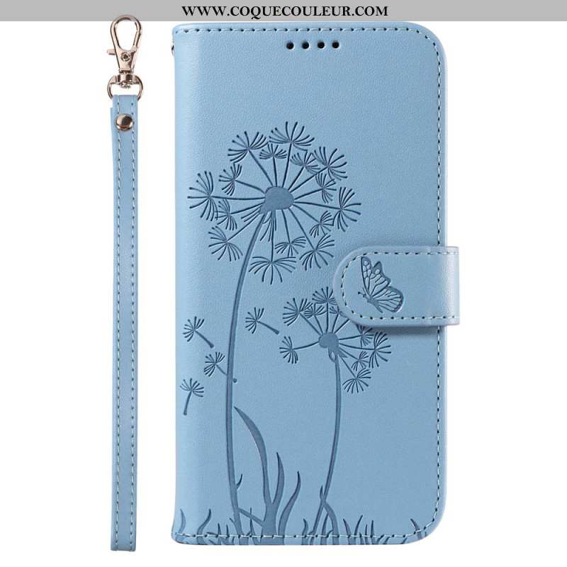 Housse Samsung Galaxy S25 Ultra 5G Pissenlits à Lanière