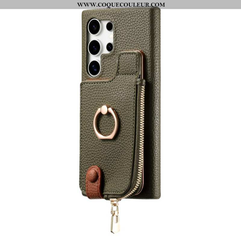 Coque Samsung Galaxy S25 Ultra 5G Simili Cuir Portefeuille