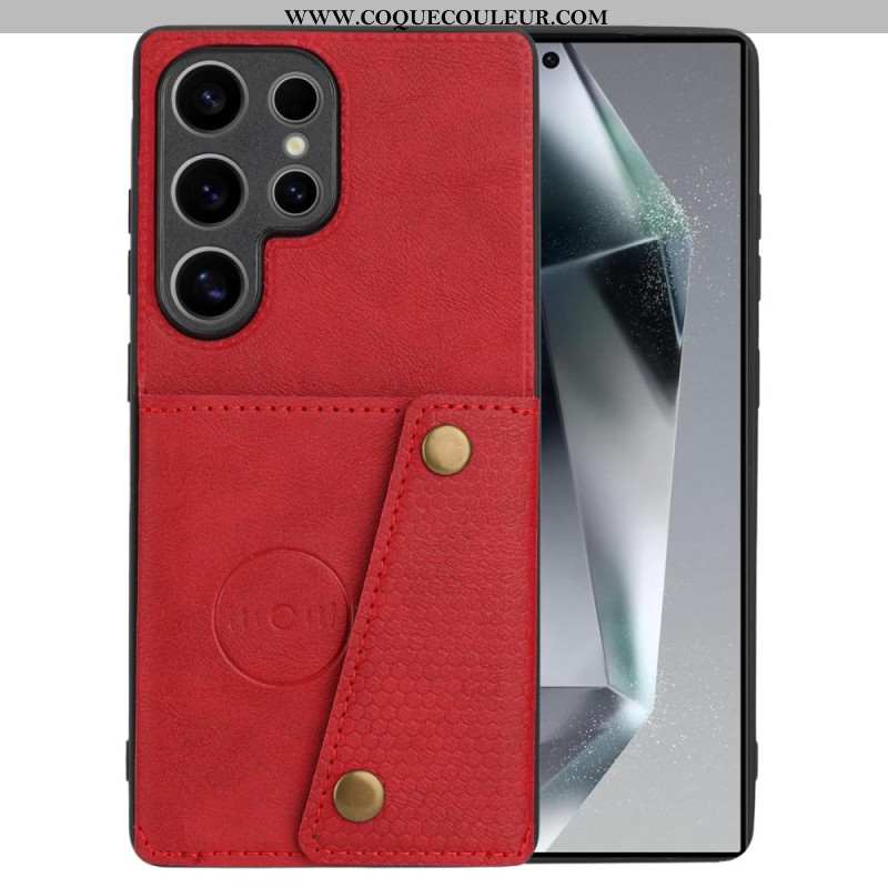 Coque Samsung Galaxy S25 Ultra 5G Style Rétro Porte-Cartes