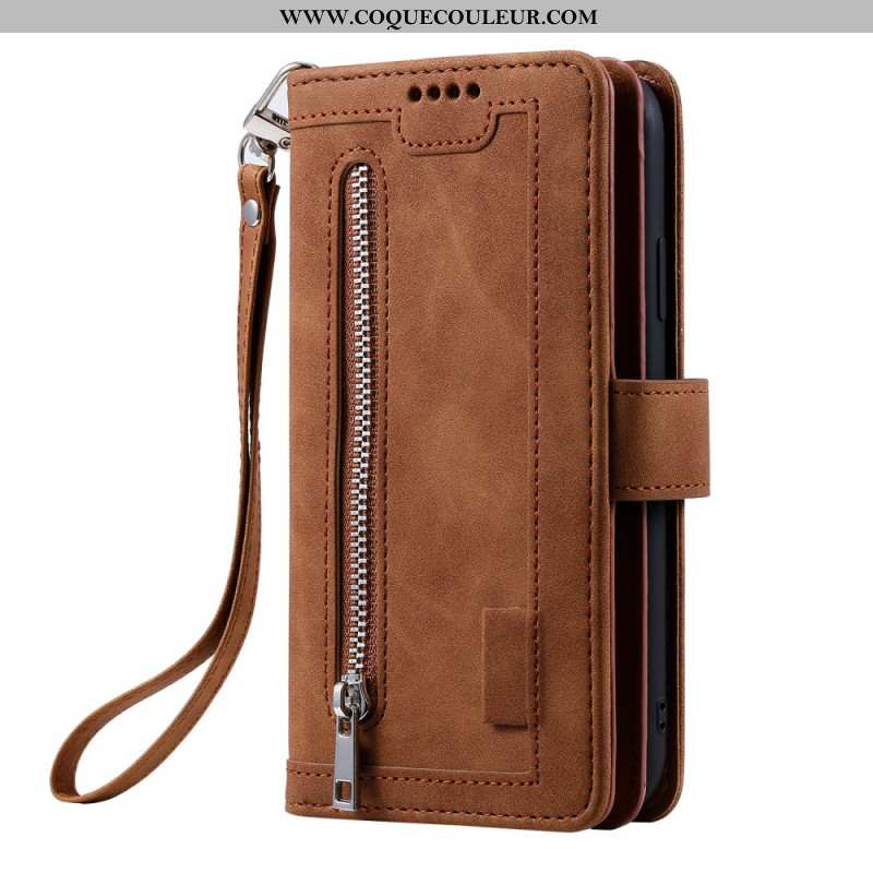 Housse Samsung Galaxy S25 Ultra 5G Portefeuille à Fermeture Éclair