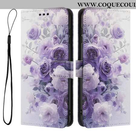 Housse Samsung Galaxy S26 Plus Roses Violettes
