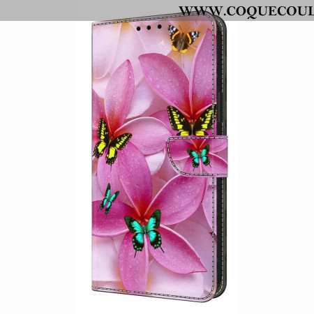Housse Samsung Galaxy S26 Plus Papillons Floraux Rose