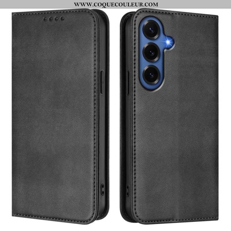 Flip Cover Samsung Galaxy S26 Plus Protection RFID Texture Rétro