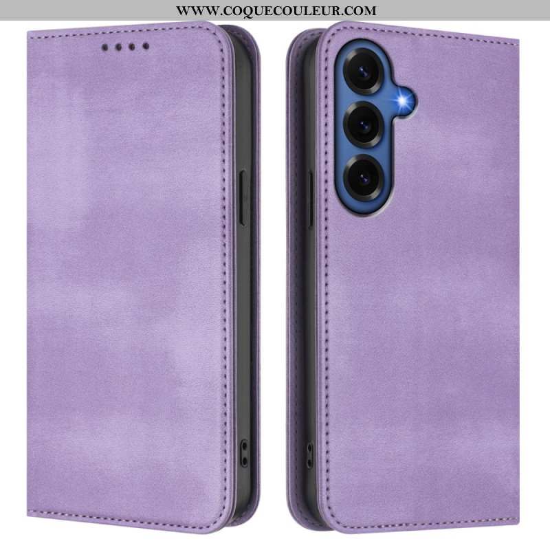 Flip Cover Samsung Galaxy S26 Plus Protection RFID Texture Rétro