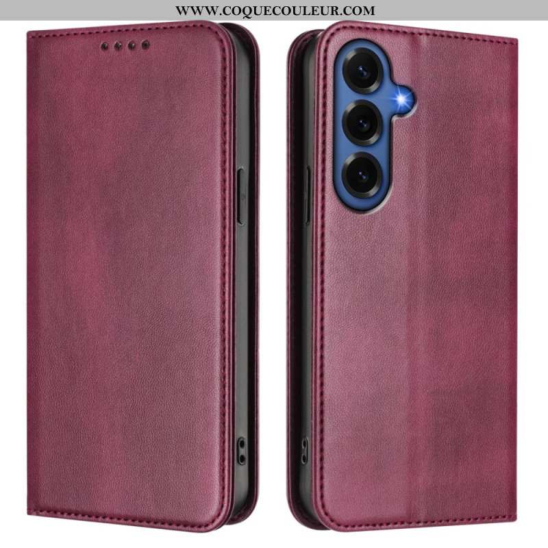 Flip Cover Samsung Galaxy S26 Plus Protection RFID Texture Rétro